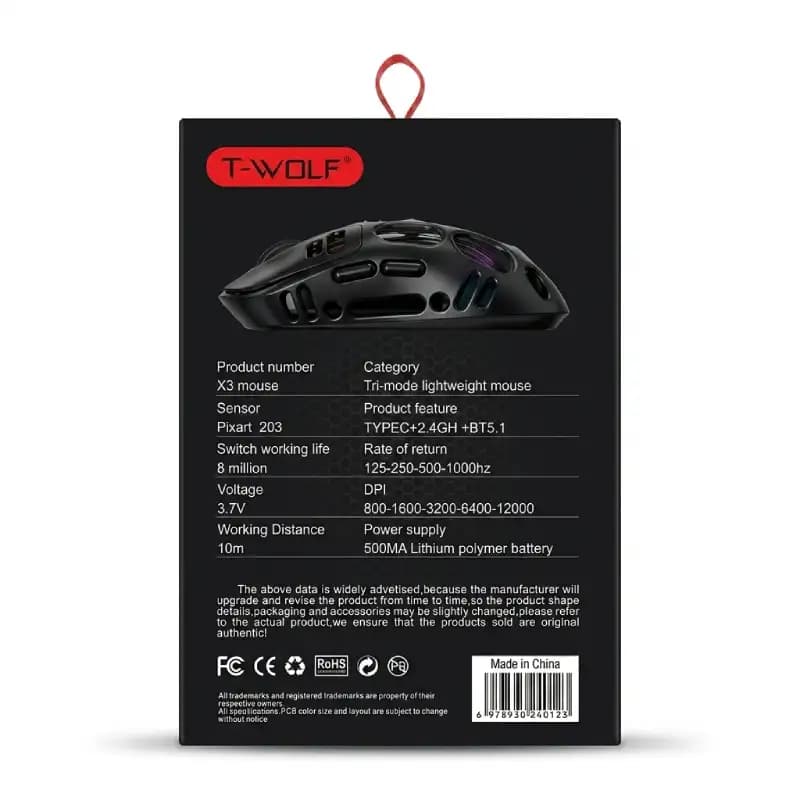 T-WOLF X3 Gaming Mouse thumbnail 2